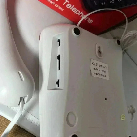 Ornin S016+ Big Button Corded Stationary Telephone W/ Speaker For Seniors White - Picture 3 of 5